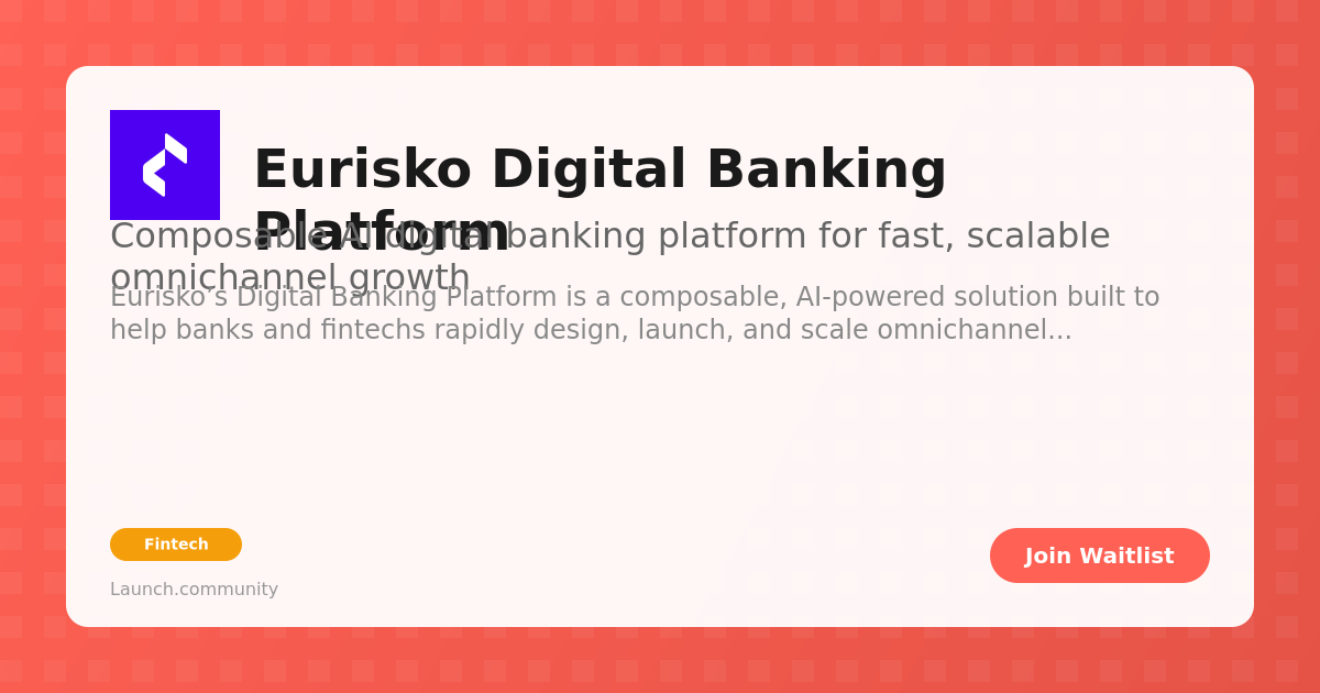 Eurisko Digital Banking Platform - Composable AI digital banking ...
