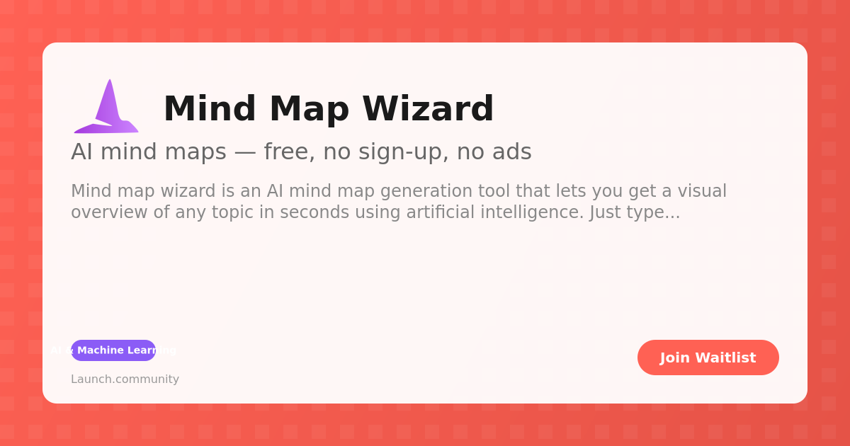 Mind Map Wizard - AI mind maps — free, no sign-up, no ads | Launch ...