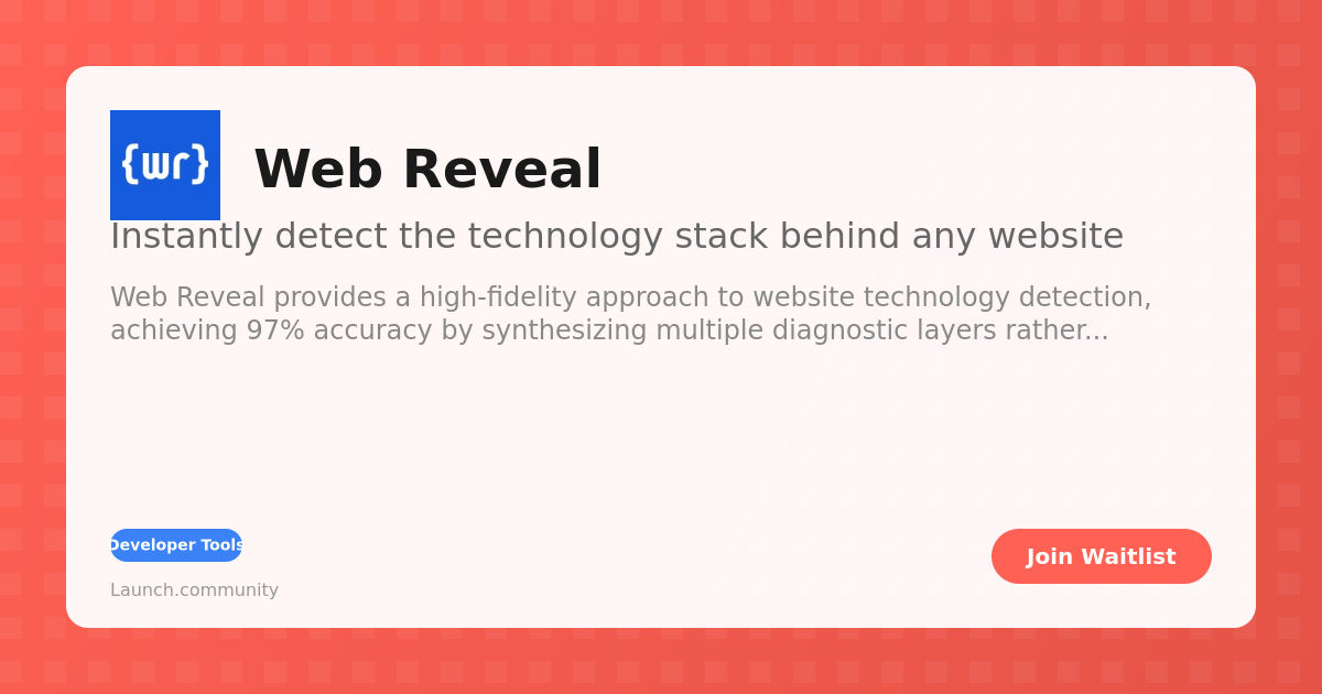 Web Reveal - Instantly detect the technology stack behind any website ...